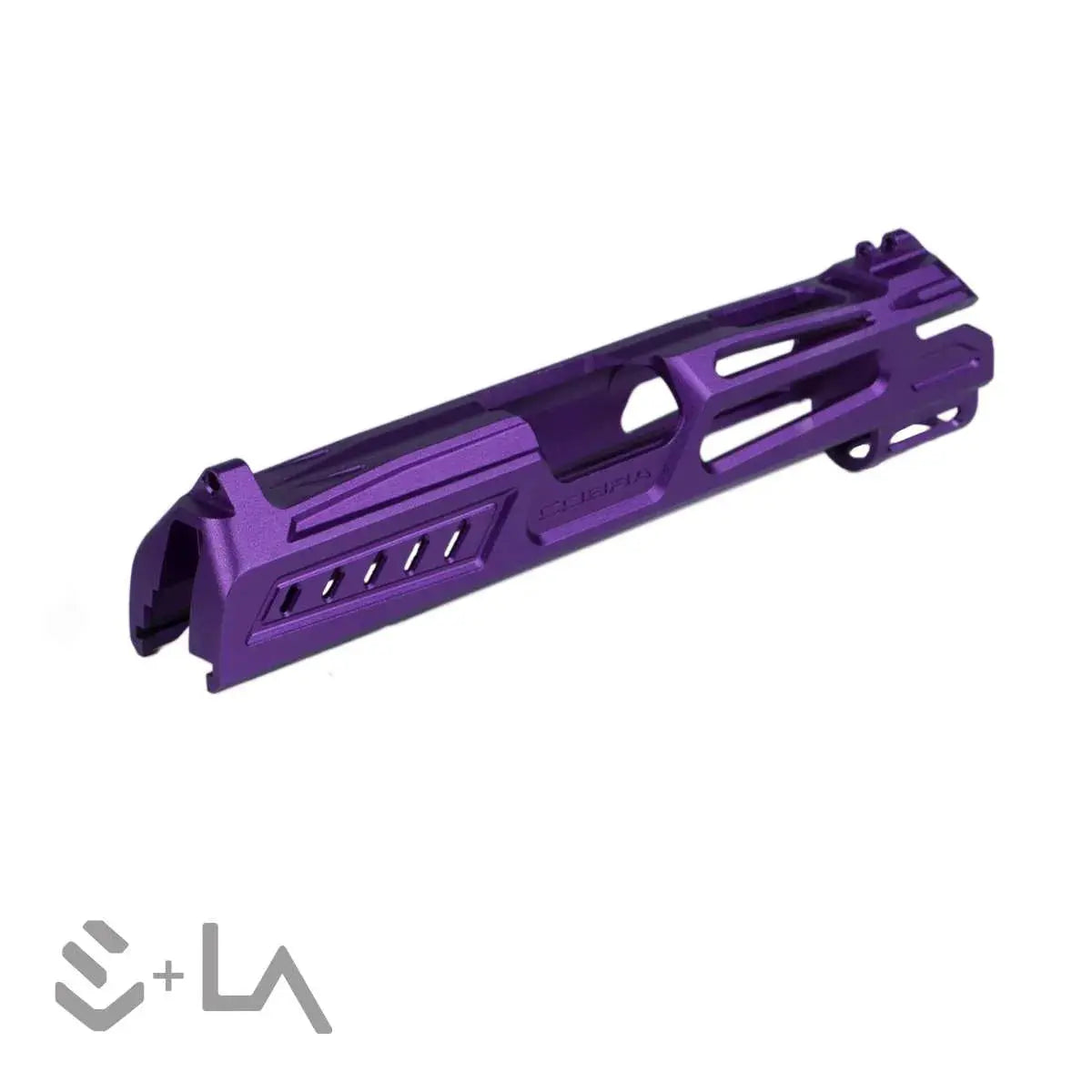 LA Capa Customs x SpeedQB 4.3 “COBRA” Aluminum Slide - Purple Ebog Designs - Airsoft 