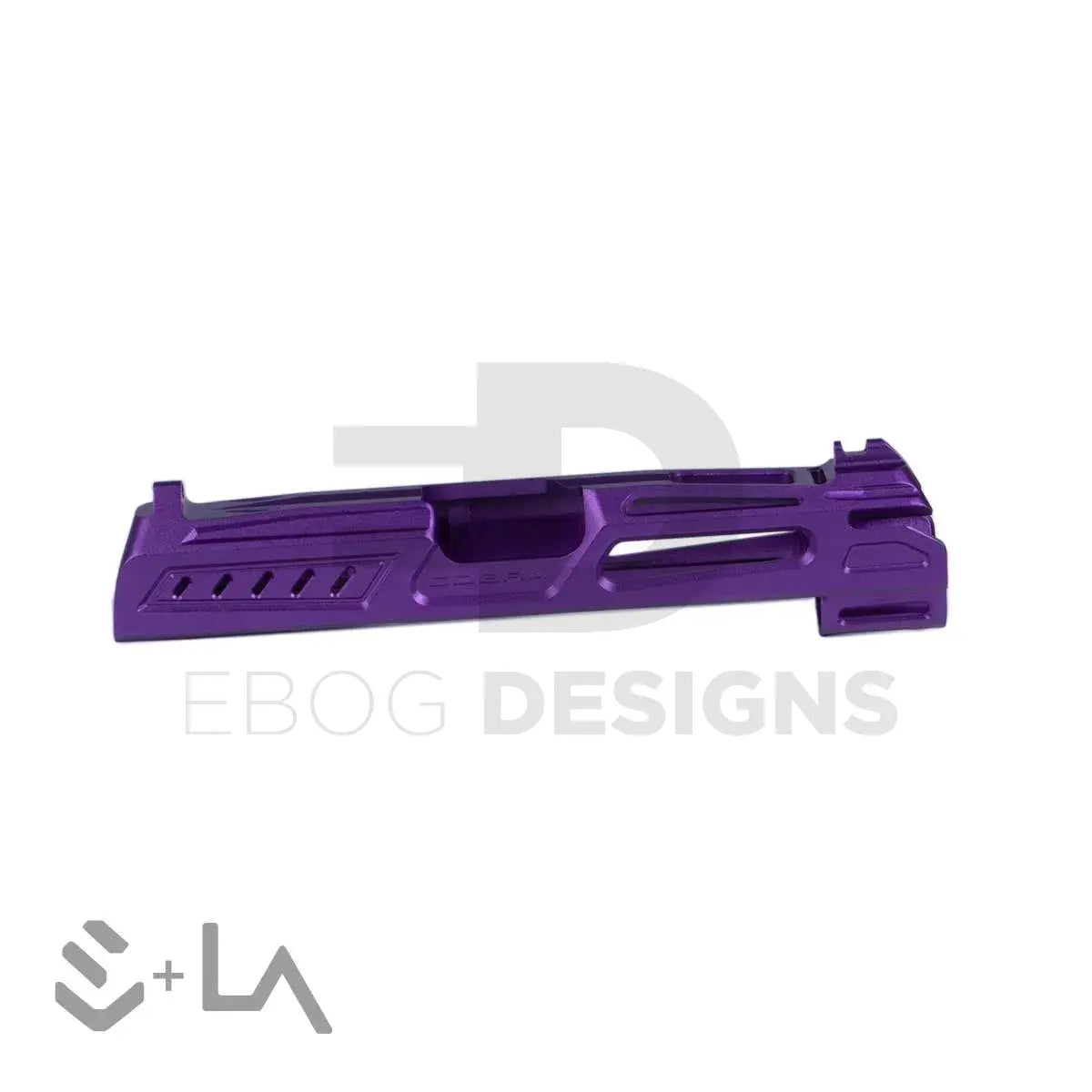 LA Capa Customs x SpeedQB 4.3 “COBRA” Aluminum Slide - Purple Ebog Designs - Airsoft 