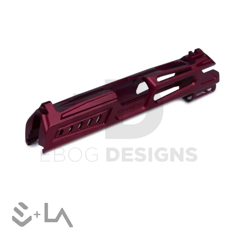 LA Capa Customs x SpeedQB 4.3 “COBRA” Aluminum Slide - Red Ebog Designs - Airsoft 