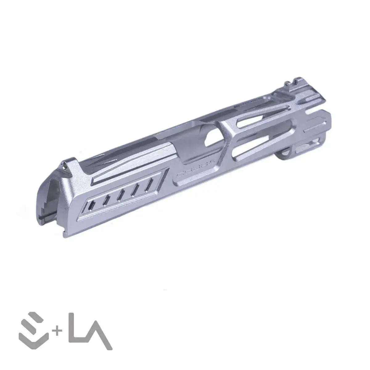 LA Capa Customs x SpeedQB 4.3 “COBRA” Aluminum Slide - Silver Ebog Designs - Airsoft 