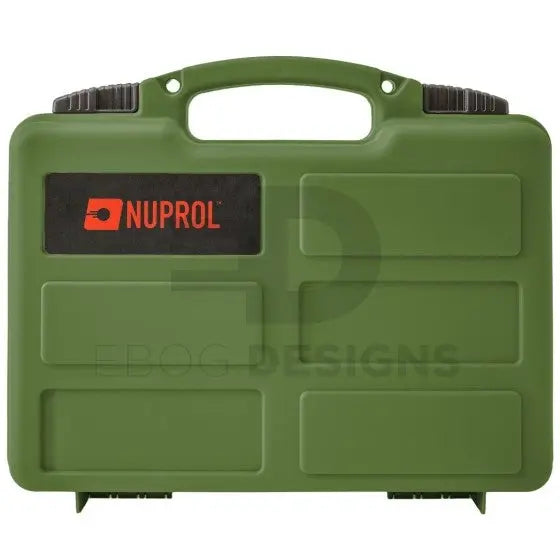 NUPROL Small Pistol Hard Case 31cm x 21cm - EggShell Foam - Olive Ebog Designs - Airsoft 