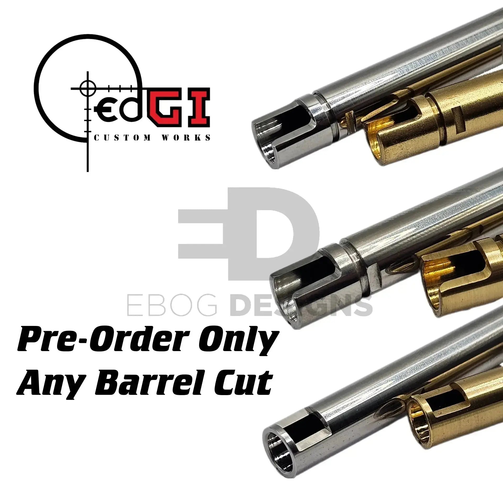 Pre-Order - Edgi Custom Works - 350mm Inner Barrel Ebog Designs - Airsoft 