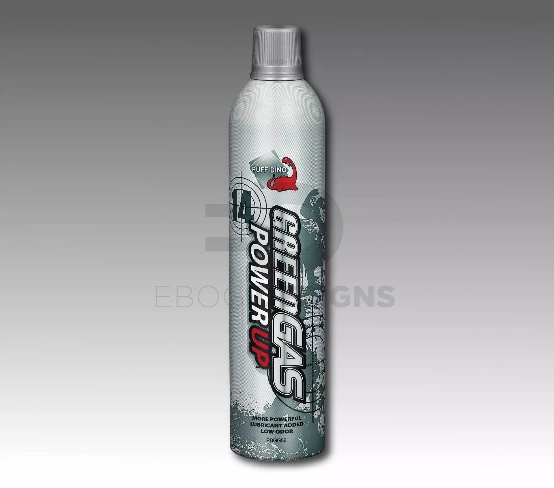 Puff Dino Power Up Performance Red Gas - 560ml (14kg/199psi) Puff dino - Airsoft 