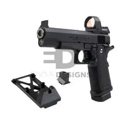 RWA 2011 red dot plate (RMR mount base) for TM Hi-Capa 5.1, black, shown from another angle
