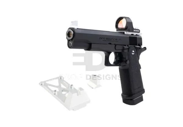 RWA 2011 red dot plate (RMR mount base) for TM Hi-Capa 5.1, silver, shown from another angle
