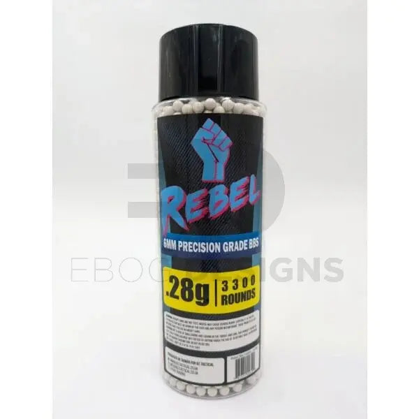 Rebel Precision 6mm BBs 3300ct Bottle - 0.28g BZ - Airsoft 