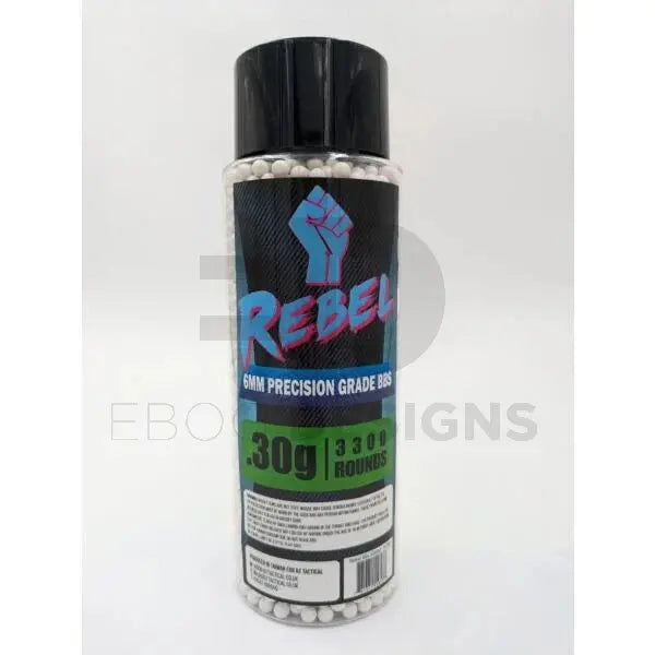 Rebel Precision 6mm BBs 3300ct Bottle - 0.30g BZ - Airsoft 