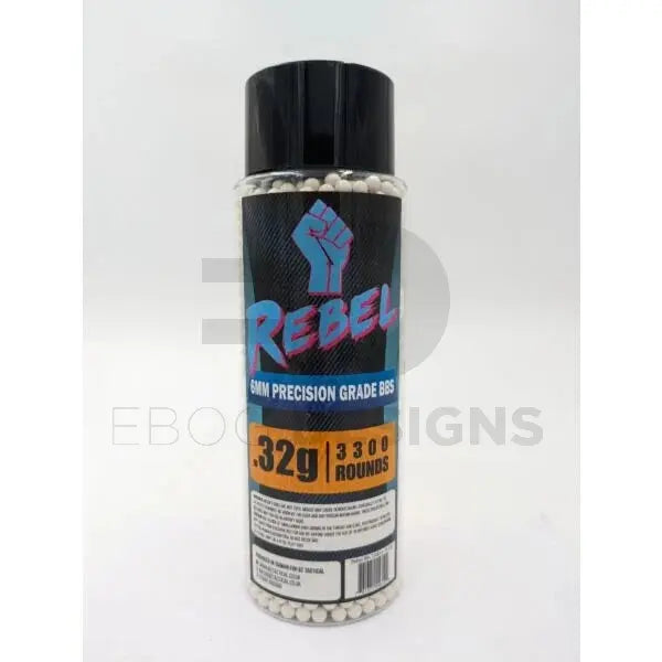 Rebel Precision 6mm BBs 3300ct Bottle - 0.32g BZ - Airsoft 