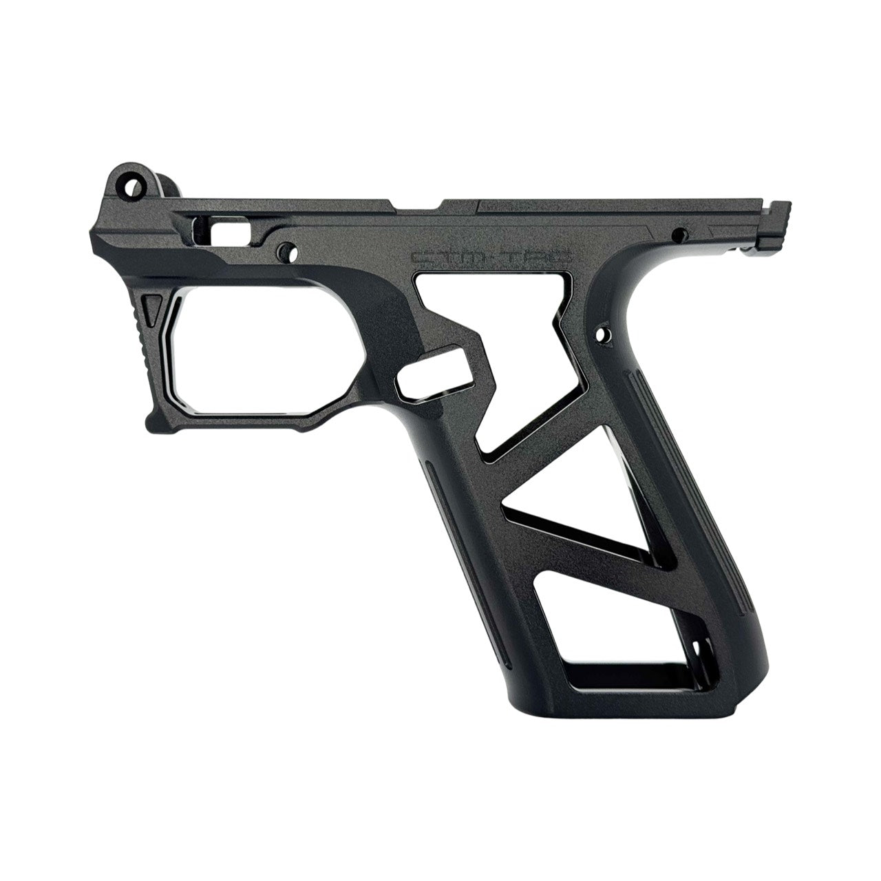 CTM CNC ExoFrame aluminium lower frame for the AAP-01 in black, side view