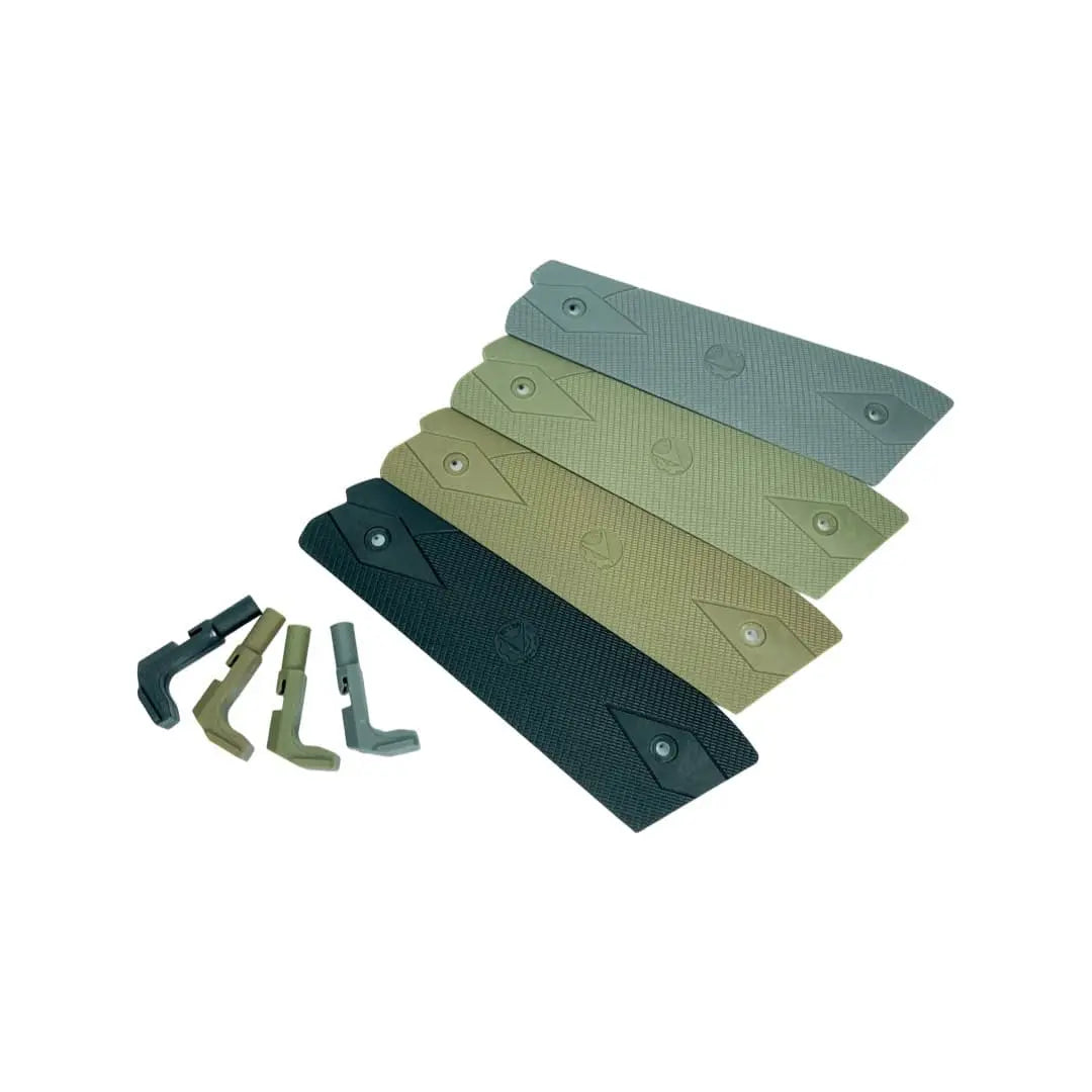 CTM AAP-01 grips with magazine release button, desert tan