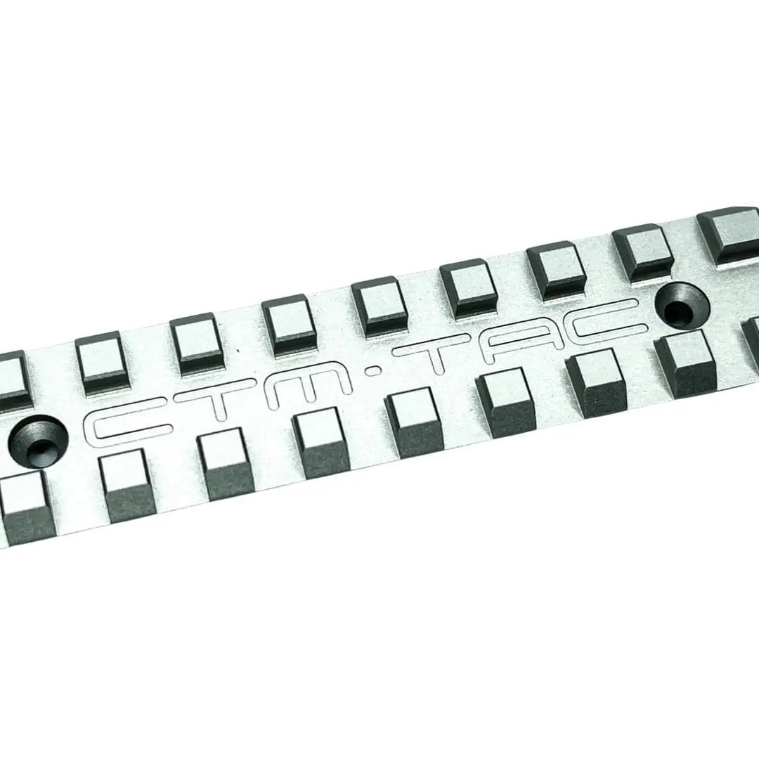 CTM CNC upper and lower Picatinny rail set for AAP-01, silver