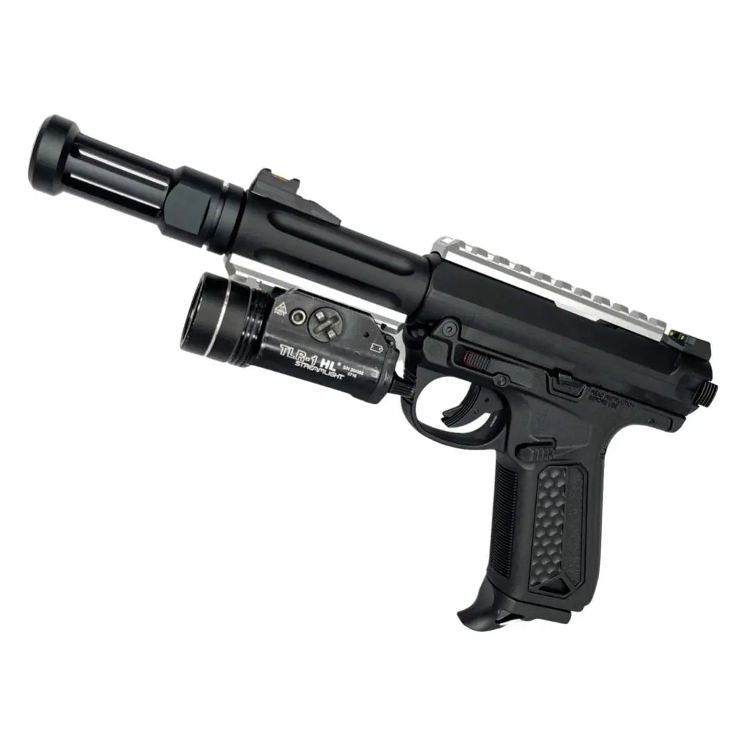 CTM CNC upper and lower Picatinny rail set for AAP-01, silver