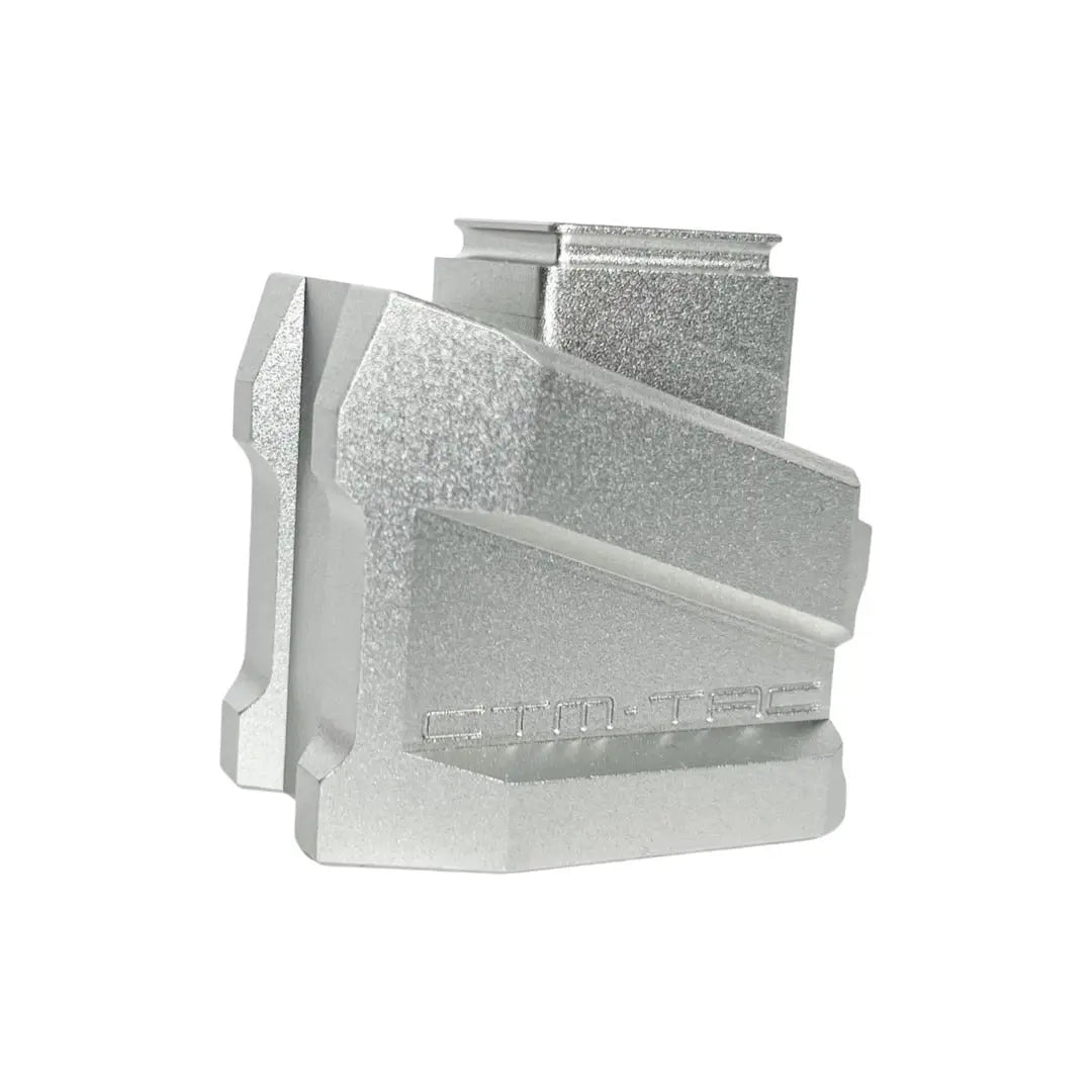 CTM CNC magazine extension plate for WE Glock and AAP-01/C, silver