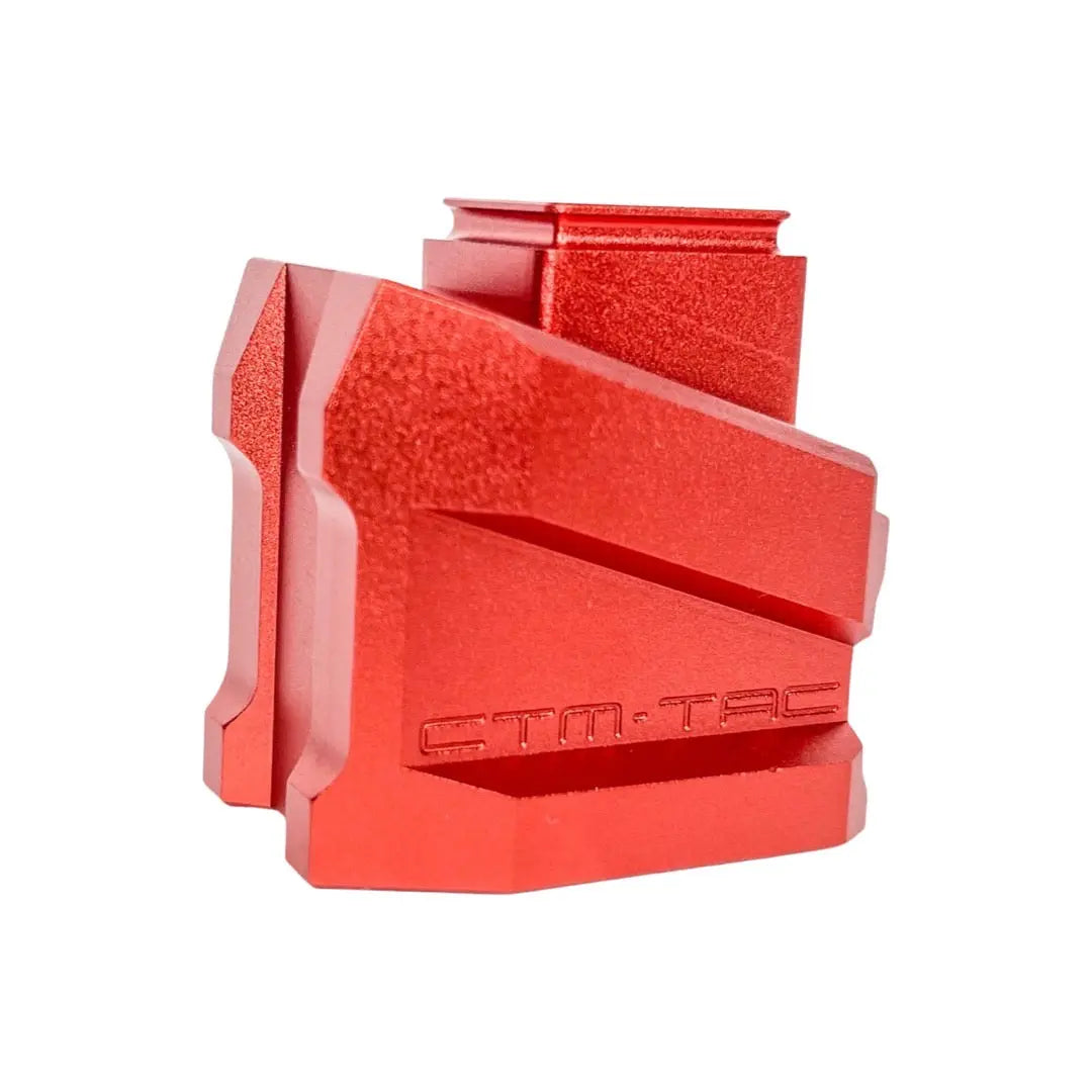 CTM CNC magazine extension plate for WE Glock and AAP-01/C, red