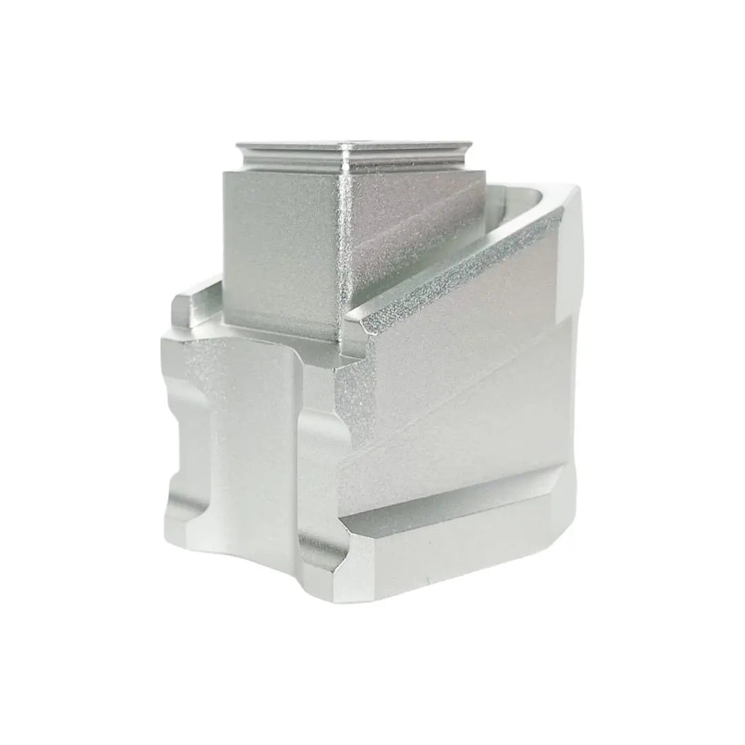 CTM CNC magazine extension plate for WE Glock and AAP-01/C, silver