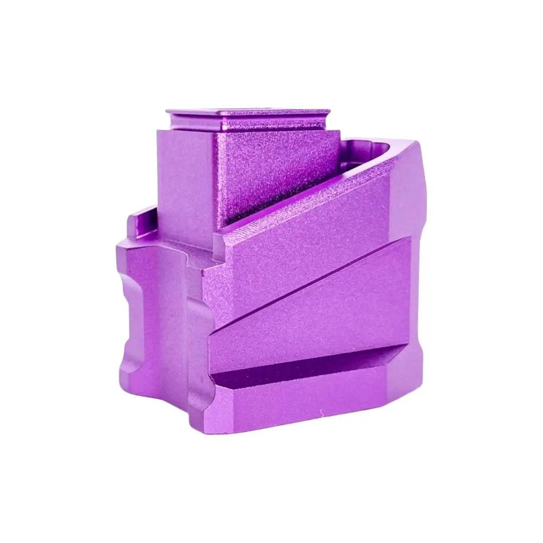 CTM CNC magazine extension plate for WE Glock and AAP-01/C, purple