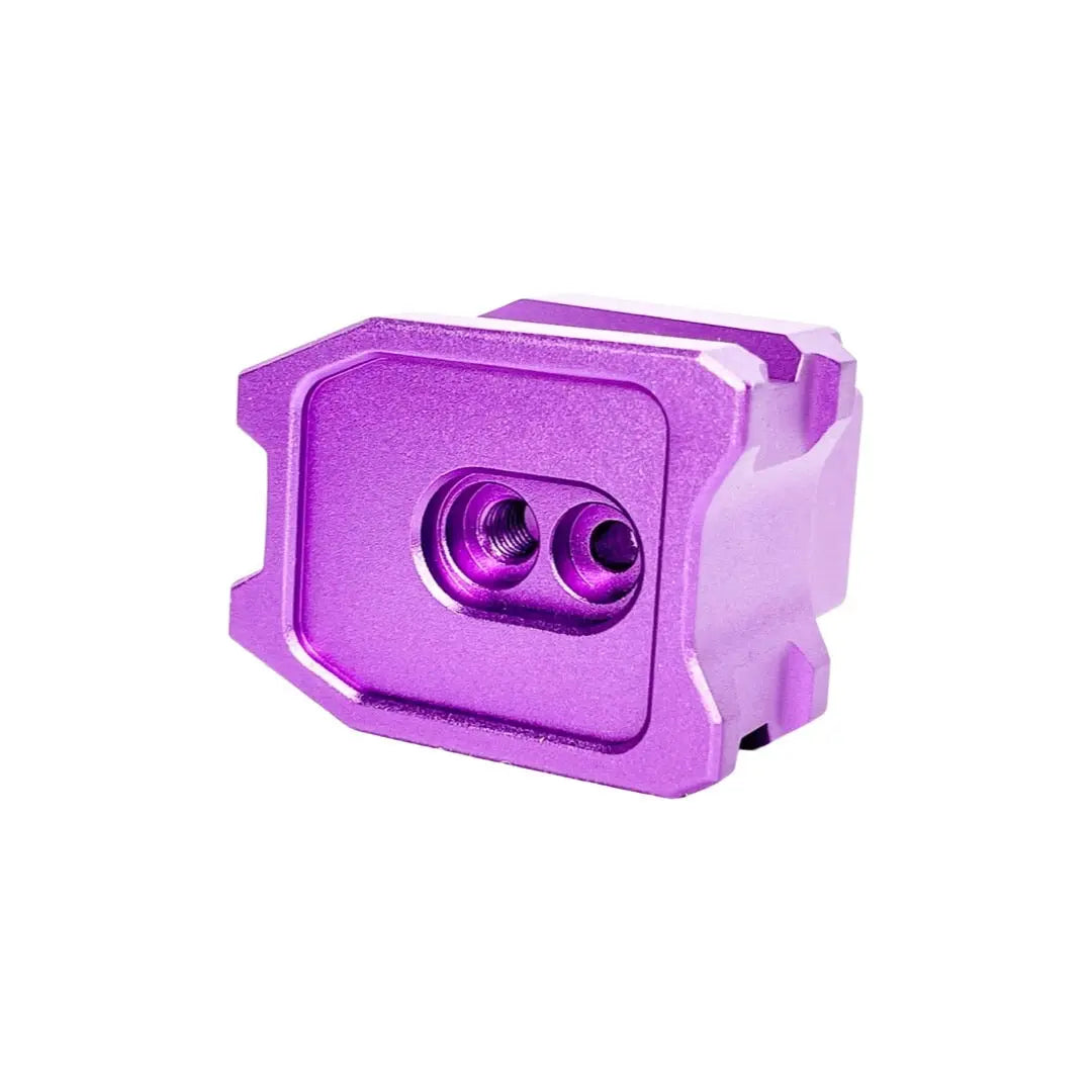CTM CNC magazine extension plate for WE Glock and AAP-01/C, purple
