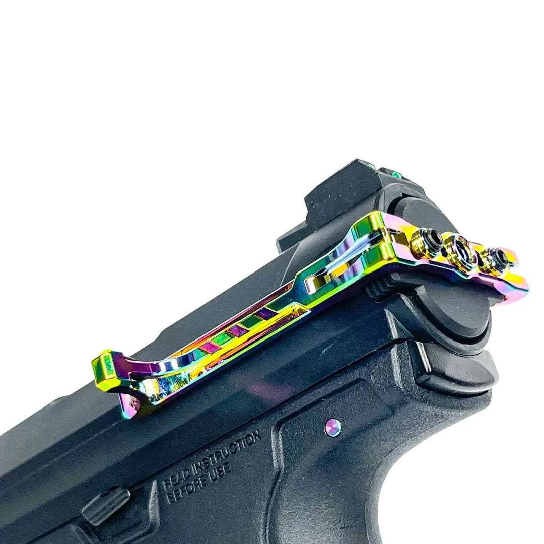 CTM AAP-01/C CNC REAPER Side Charging Handle - Rainbow installed