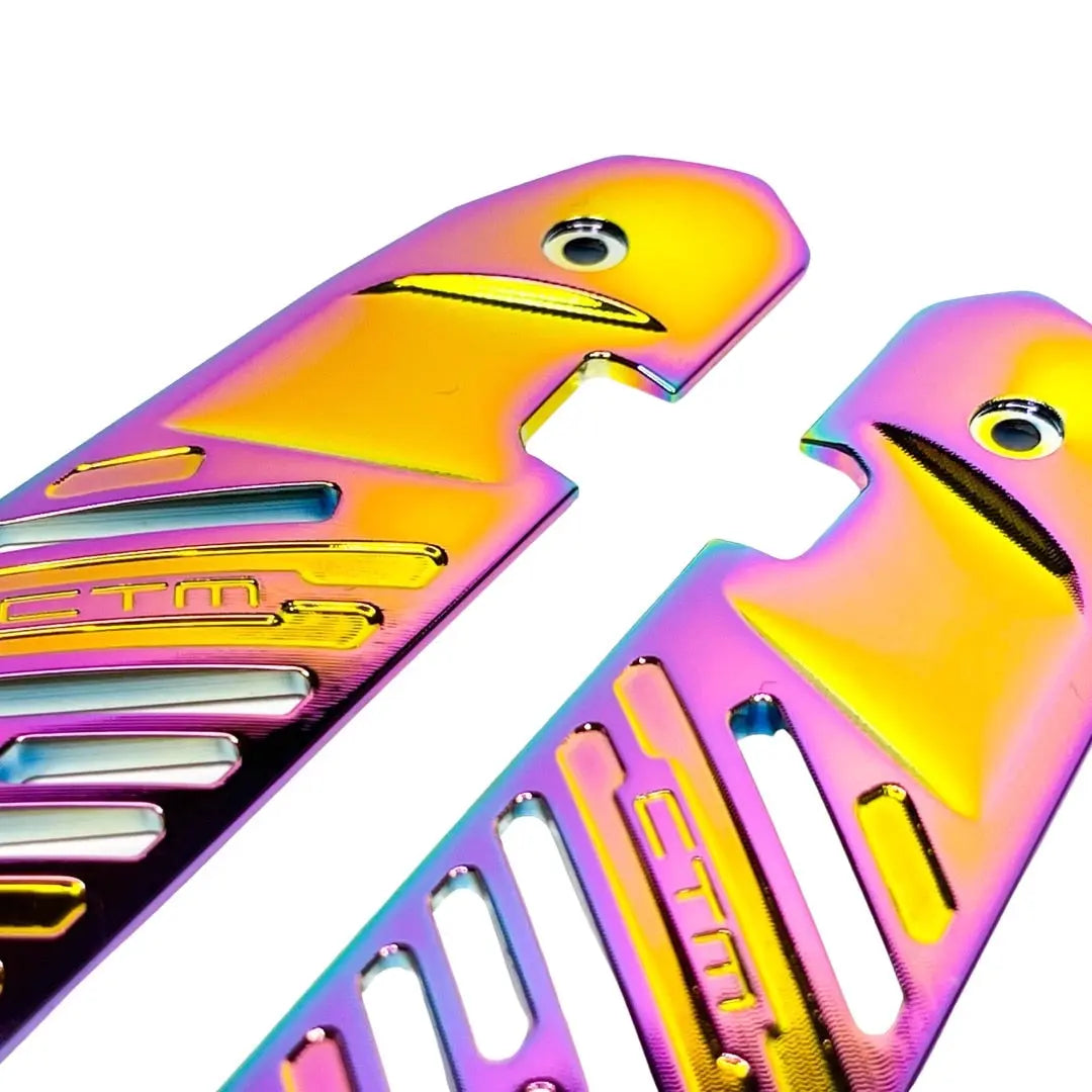 CTM Fuku-2 frame CNC aluminium side panel, rainbow