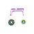 CTM Fuku-2 frame CNC magazine release set, rainbow