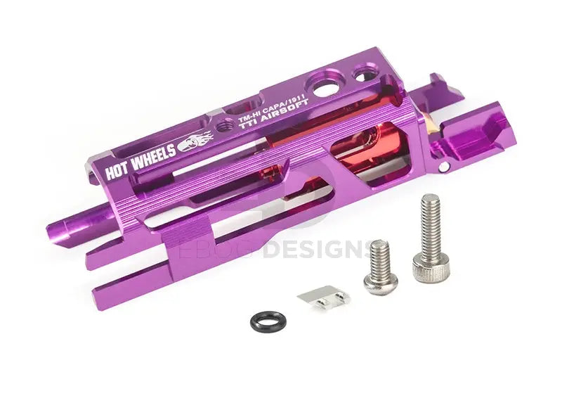 TTI - Hot Wheels series TM Hicapa / 1911 7075 CNC Zero Friction Light Weight Blowback Housing - Purple Ebog Designs - Airsoft 