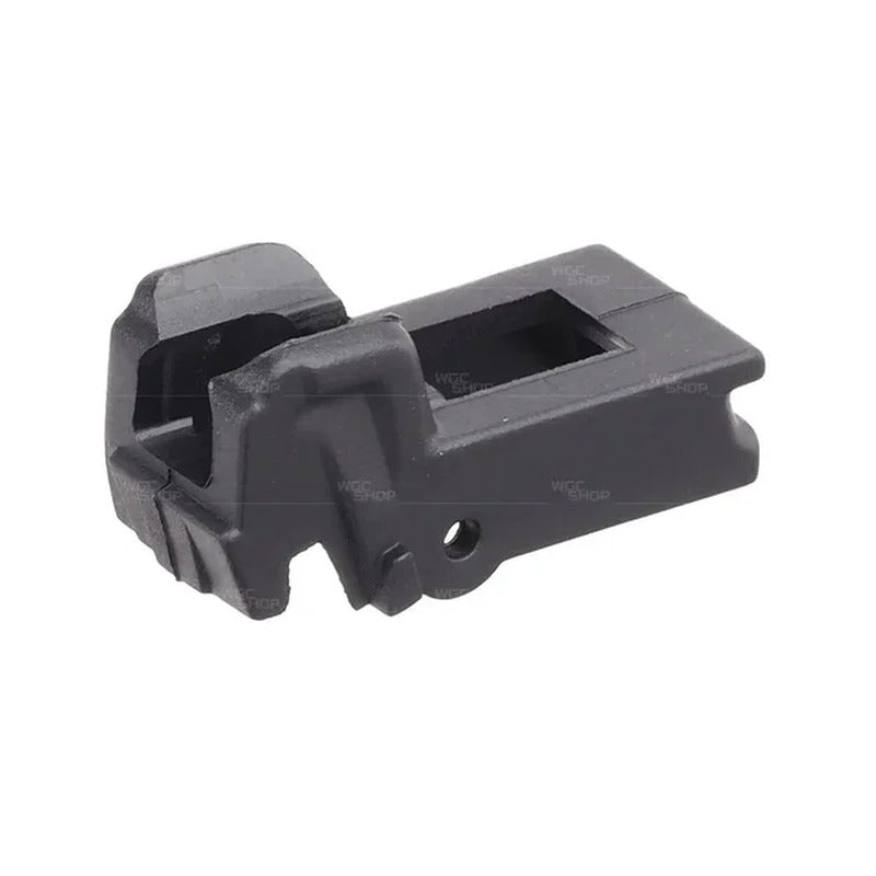 TTI G-series magazine feed lip, a black polymer lip with the gas route port