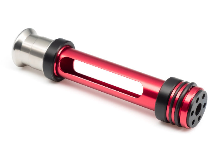 TTI VSR-10 45 degree piston with a red anodised aluminium body and stainless steel head