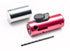 TTI VSR-10 TDC CNC hop-up set, a red one-piece aluminium chamber with silver TDC dial and arm, supplied with a drill bit