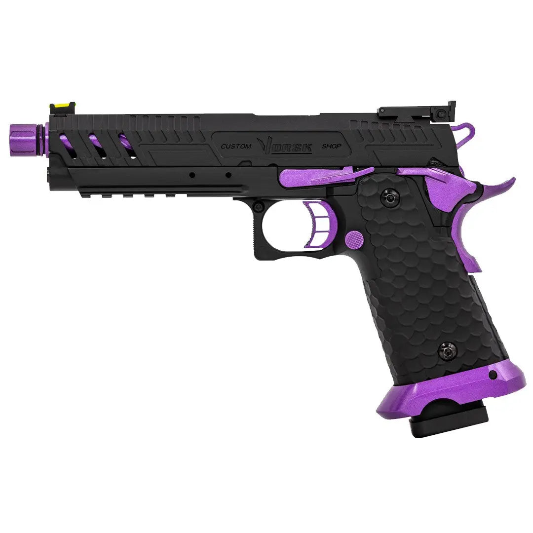 Vorsk Hi-Capa CS Vengeance 5.1 GBB Pistol (Black) (Purple Match) Vorsk - Airsoft 
