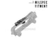 Waldo Dynamics Griffin carry-handle optic mount on an AR-15 carry handle, captioned milspec fitment for a real Colt carry handle