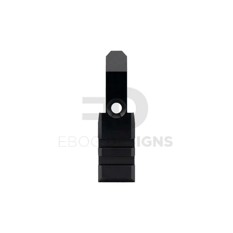 Waldo Dynamics Griffin carry-handle optic mount, top-down view of the bare mount showing the Picatinny rail and clamp tongue