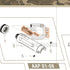 Action Army AAP-01 parts diagram with the front sight with optic, parts 4 and 6, outlined