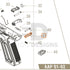 Action Army AAP-01 parts diagram with the upper grip pin, part 41, outlined