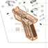 Action Army AAP-01 parts diagram with the grip, part 44, outlined