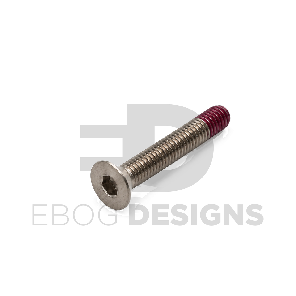 Ebog Designs AAP-01 piston head bolt, a stainless countersunk hex-socket screw for fitting TTI piston heads and CTM bolts
