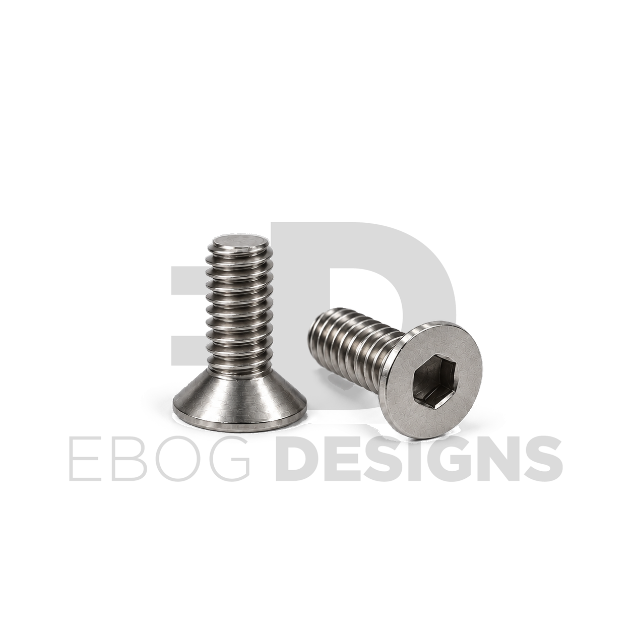 Ebog Designs AAP-01 trigger housing side screws, silver, two countersunk hex-socket screws