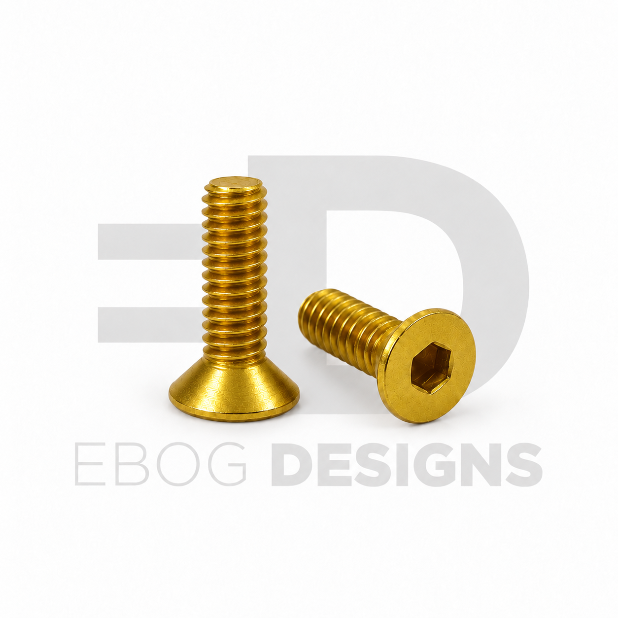Ebog Designs AAP-01 trigger housing side screws, gold, two countersunk hex-socket screws