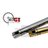 Edgi Custom Works GBB-cut precision inner barrels, shown chamber-end in steel and brass