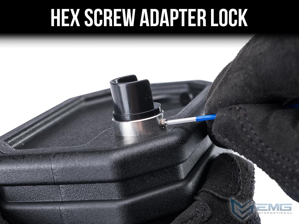 EMG Autobot BB loader magazine adapter locked with a hex set screw