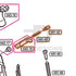 Tokyo Marui Hi-Capa 4.3 parts diagram with the 4.3 magazine release, parts H43-18, H51-62 and H51-63, outlined