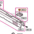 Tokyo Marui Hi-Capa 4.3 parts diagram with the rear sight screw, part H43-4, outlined