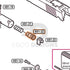 Tokyo Marui Hi-Capa 5.1 parts diagram with the nozzle valve, part H51-22, outlined