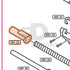 Tokyo Marui Hi-Capa 5.1 parts diagram with the recoil spring guide plug, part H51-33, outlined