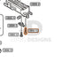 Tokyo Marui Hi-Capa D.O.R parts diagram with the blowback unit rear mounting screw, part GBB2-13, outlined