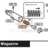 Tokyo Marui Hi-Capa D.O.R parts diagram with the nozzle valve spring, part GBB6-12, outlined