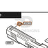 Tokyo Marui Hi-Capa D.O.R parts diagram with the front sight, part GBB6-14, outlined