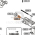 Tokyo Marui Hi-Capa D.O.R parts diagram with the piston cup screw, part GBB6-9, outlined