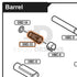 Tokyo Marui Hi-Capa Gold Match parts diagram with the outer barrel spring, part GM2-33, outlined