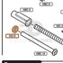 Tokyo Marui Hi-Capa Gold Match parts diagram with the recoil buffer, part H43-9, outlined