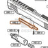 Tokyo Marui Hi-Capa Gold Match parts diagram with the Gold Match slide rail, part HMC-3, outlined
